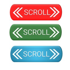 Scroll  buttons web icon various color white background