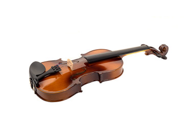 Fototapeta na wymiar Violin on a white background with place for your text.