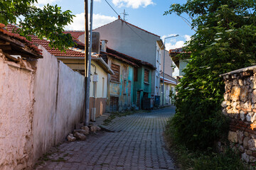 Fototapeta na wymiar トルコ　エディルネの旧市街の路地風景