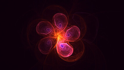 3D rendering abstract mandala fractal background