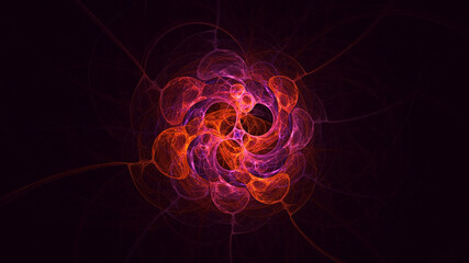 3D rendering abstract mandala fractal background