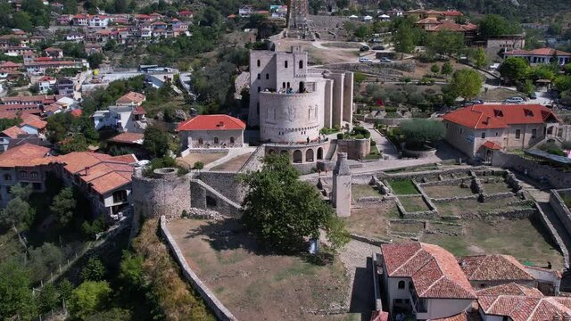 Citadel of Kruja, Skanderbeg warrior fight against Ottoman empire from medieval fortress