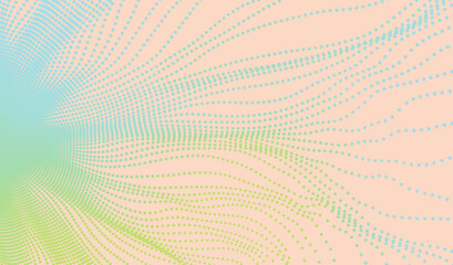 Obraz premium Array with dynamic emitted particles. 3d technology style. Abstract background. Vector illustration.