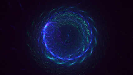 3D rendering abstract round light background