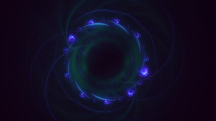 3D rendering abstract round light background