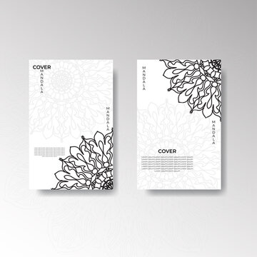 cover template with mandala flower