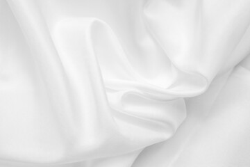 Abstract white fabric with soft wave texture background