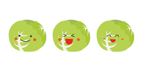 キャベツ　顔パーツ