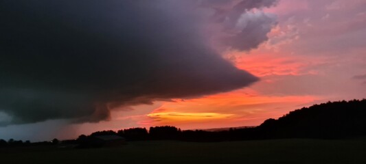 Sunrise with supercell (germany)