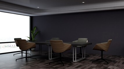 modern office meeting space for company wall logo mockup