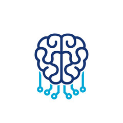 Brain Tech logo isolated on white background 