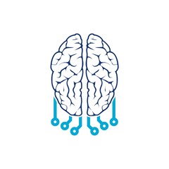 Brain Tech logo isolated on white background 