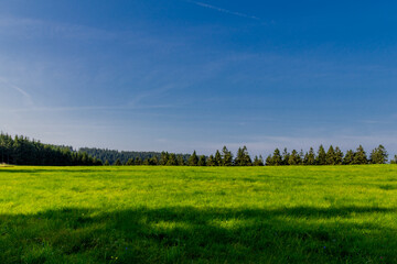 Spätsommerwanderung entlang des Rennsteigs bei schönstem Sonnenschein - Deutschland