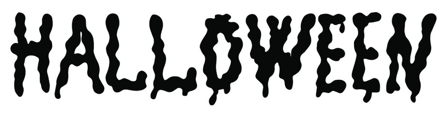 Halloween lettering. White background, isolate. Vector illustration.	