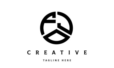 FJO creative circle three letter logo