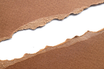 Ripped Recycle Paper with space on white