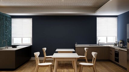 office pantry area 3d render interior design