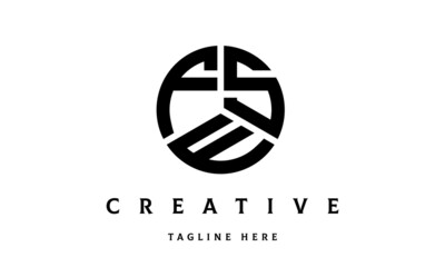 FSE creative circle three letter logo