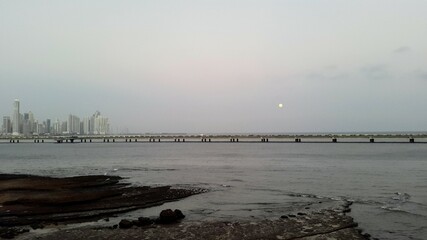 bridge over the sea in panama city 