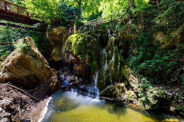 Obraz premium The Bigar cascada in the Cheile Nerei-Beușnița National Park in Romania