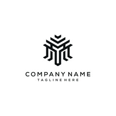 Initials Letter MMY MY M Y Logo Design