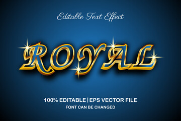 royal luxury editable text effect 3d style