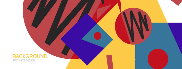 Abstract background with blocks, lines, geometric shapes. Techno or business concept for wallpaper, banner, background, landing page