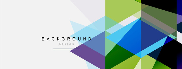 Mosaic triangles geometric background. Techno or business concept, pattern for wallpaper, banner, background, landing page