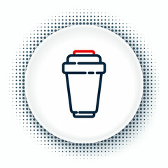 Line Water filter cartridge icon isolated on white background. Colorful outline concept. Vector