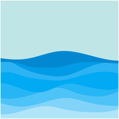 Abstract Water wave vector illustration design background