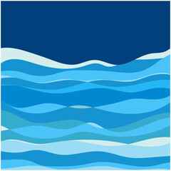 Abstract Water wave vector illustration design background