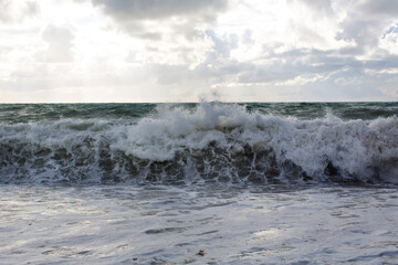 A big wave near the shore
