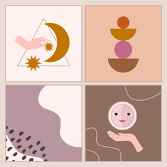 Social media post templates. Vector abstract illustration.