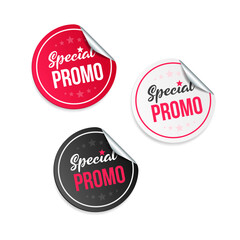 Special Promo Shopping Stickers Set