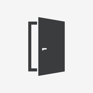 Door Opened Flat Vector Icon