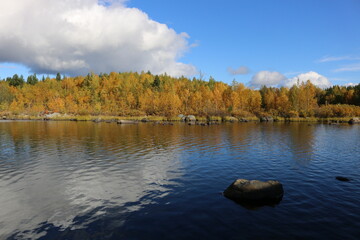 Reflektion of clouds in water