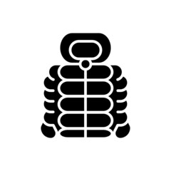 Vector illustration of solid icon design. Jacket icon. Suitable for use in applications, websites, social media, brochures, etc