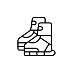 Vector illustration of line icon design. boot icon. Suitable for use in applications, websites, social media, brochures, etc