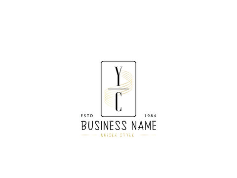 YC Logo Letter, monogram yc y c logo icon for wedding fashion or any type of business