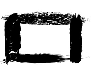 Obraz premium Grunge style frames black on white background
