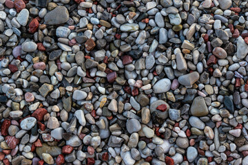 Sea Stone Pattern, Texture, next to the Adriatic Sea in Petrovac, Montenegro.