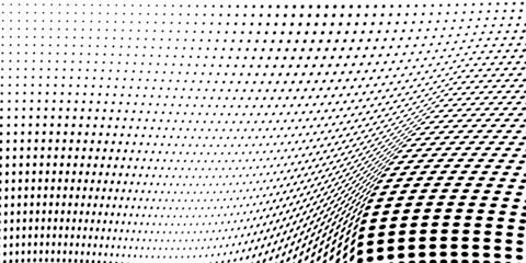 Abstract halftone wave dotted background