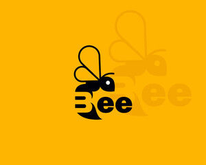 bee logo creative initial b logo business sign symbol animal