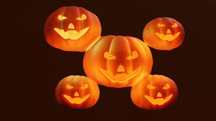 pumpkin on a dark background for halloween