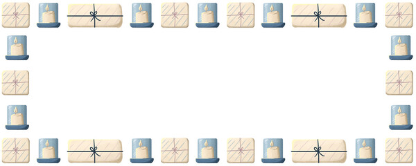 Obraz premium Winter background with an inscription. A banner with a white background.