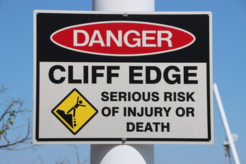 Warning sign in Bicentennial Park, Darwin, Northern Territory, Australia.