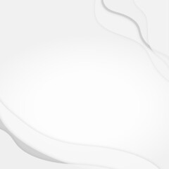 Gray curve frame template vector