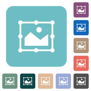 Image free transform rounded square flat icons