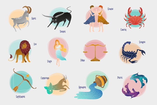 Astrological star signs vector set