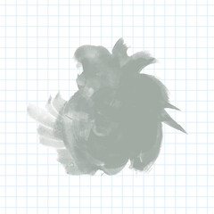 Grayish green watercolor stroke texture element vector